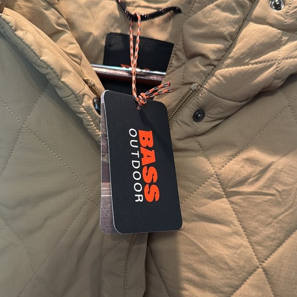 Bass Outdoor Tan Kelp Quilted Hooded Jacket NWT XL - Picture 3 of 14